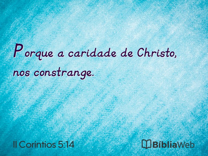II Coríntios 5:14 em imagem para compartilhar