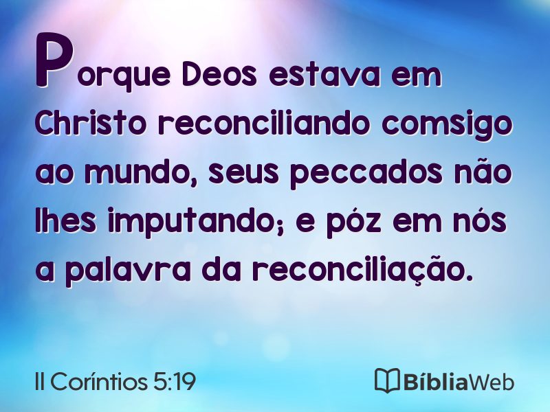 II Coríntios 5:19 em imagem para compartilhar