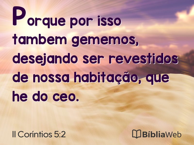 II Coríntios 5:2 em imagem para compartilhar