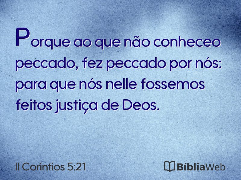 II Coríntios 5:21 em imagem para compartilhar