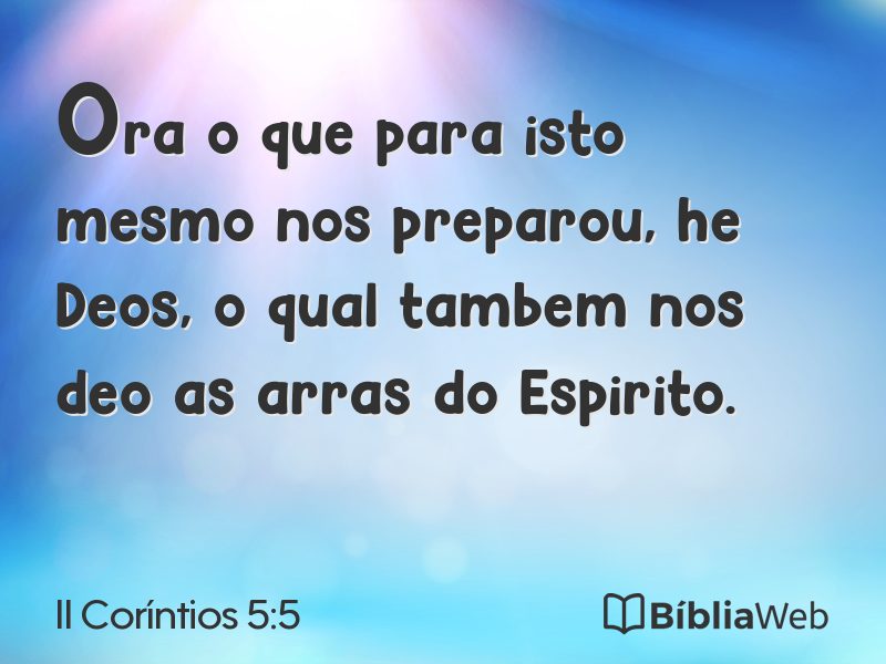 II Coríntios 5:5 em imagem para compartilhar