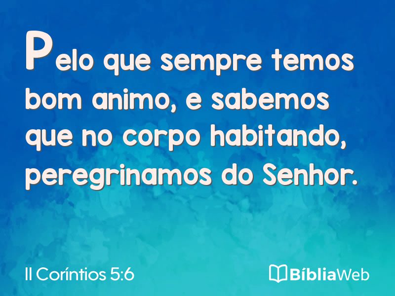 II Coríntios 5:6 em imagem para compartilhar