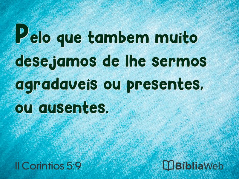 II Coríntios 5:9 em imagem para compartilhar