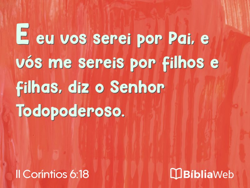 II Coríntios 6:18 em imagem para compartilhar
