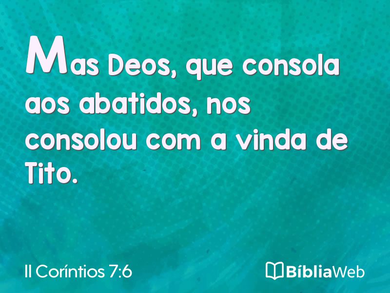 II Coríntios 7:6 em imagem para compartilhar