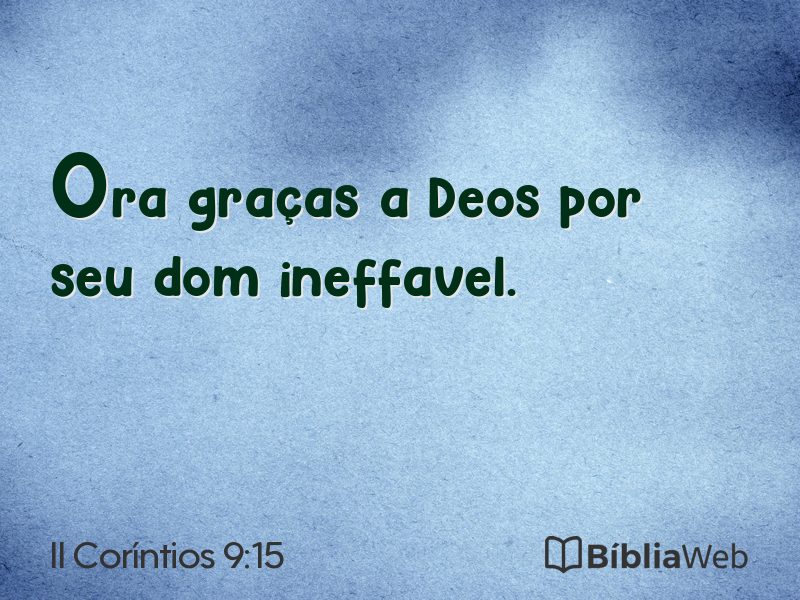 II Coríntios 9:15 em imagem para compartilhar