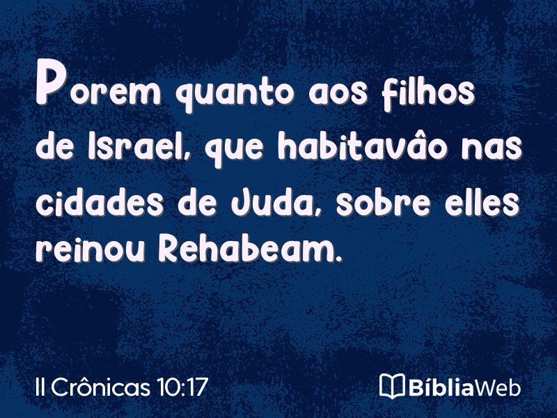 II Crônicas 10:17 em imagem para compartilhar
