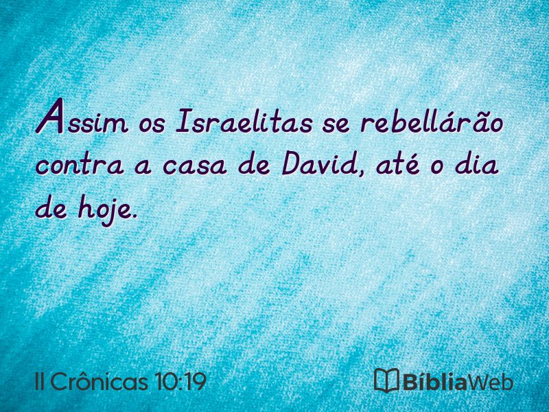II Crônicas 10:19 em imagem para compartilhar