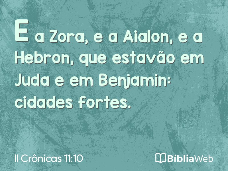 II Crônicas 11:10 em imagem para compartilhar