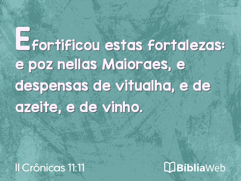 II Crônicas 11:11 em imagem para compartilhar
