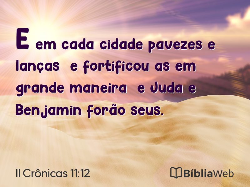II Crônicas 11:12 em imagem para compartilhar