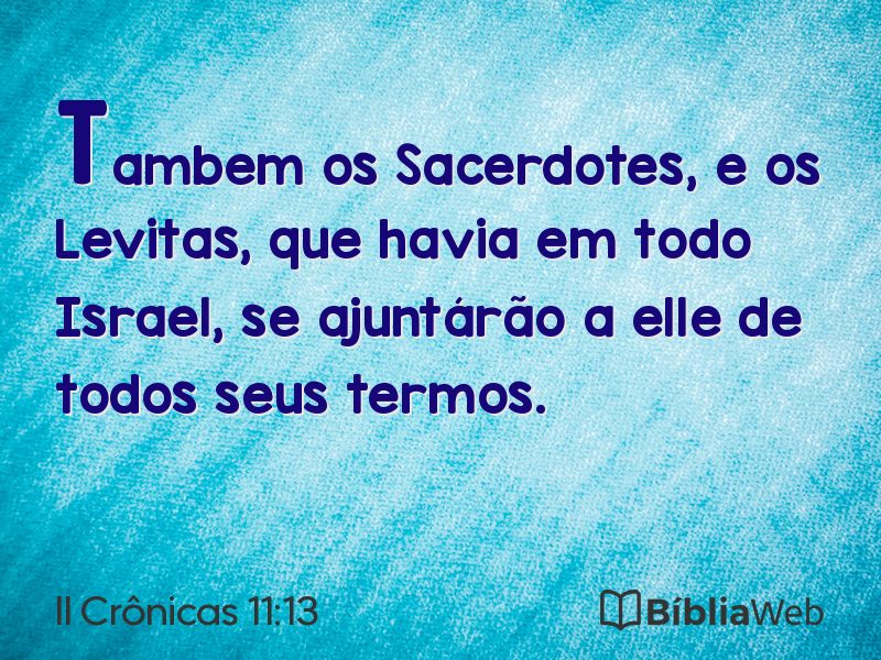 II Crônicas 11:13 em imagem para compartilhar