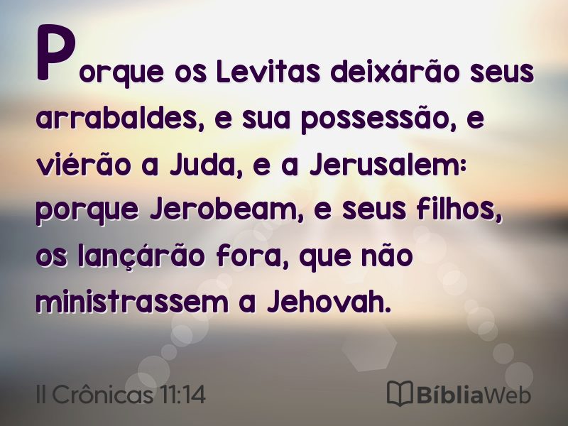 II Crônicas 11:14 em imagem para compartilhar