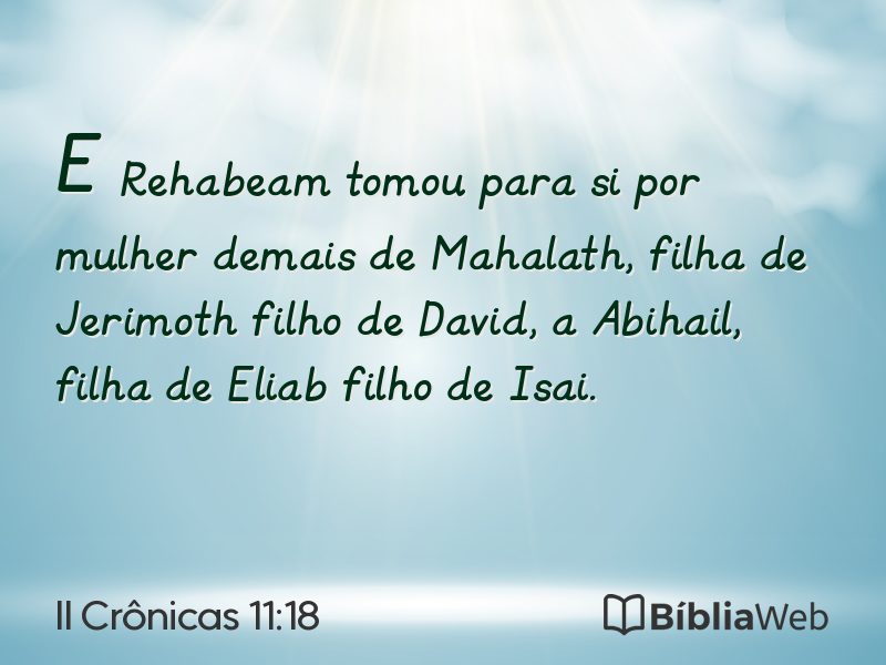 II Crônicas 11:18 em imagem para compartilhar