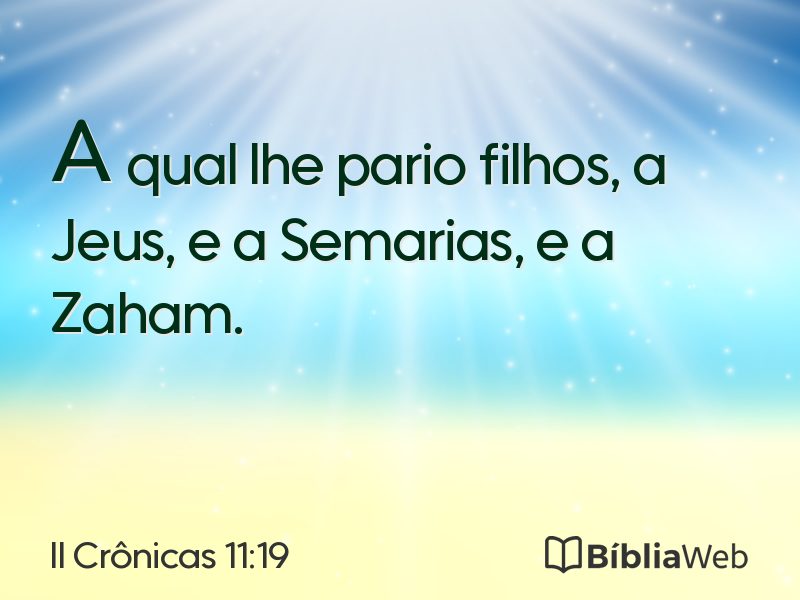 II Crônicas 11:19 em imagem para compartilhar