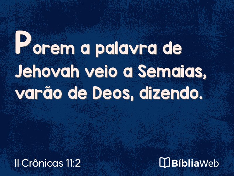 II Crônicas 11:2 em imagem para compartilhar