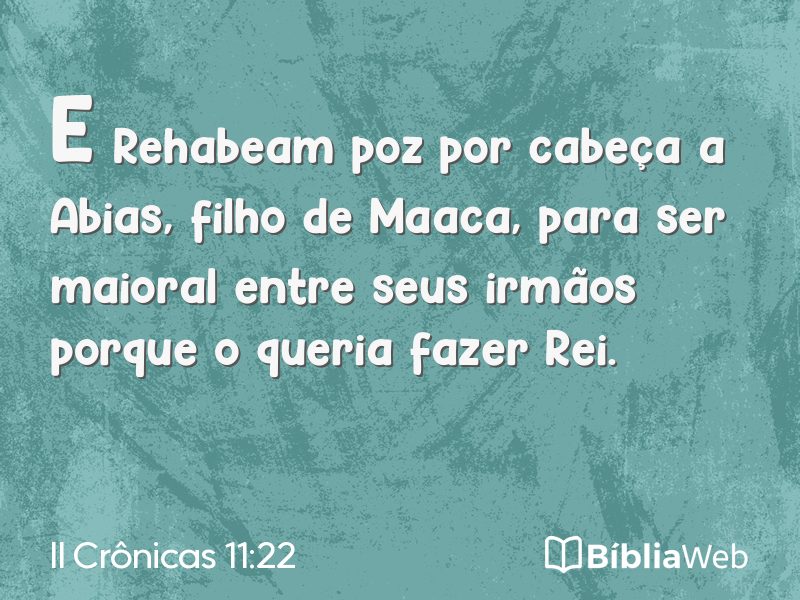 II Crônicas 11:22 em imagem para compartilhar