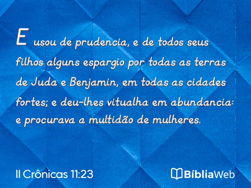 II Crônicas 11:23 em imagem para compartilhar