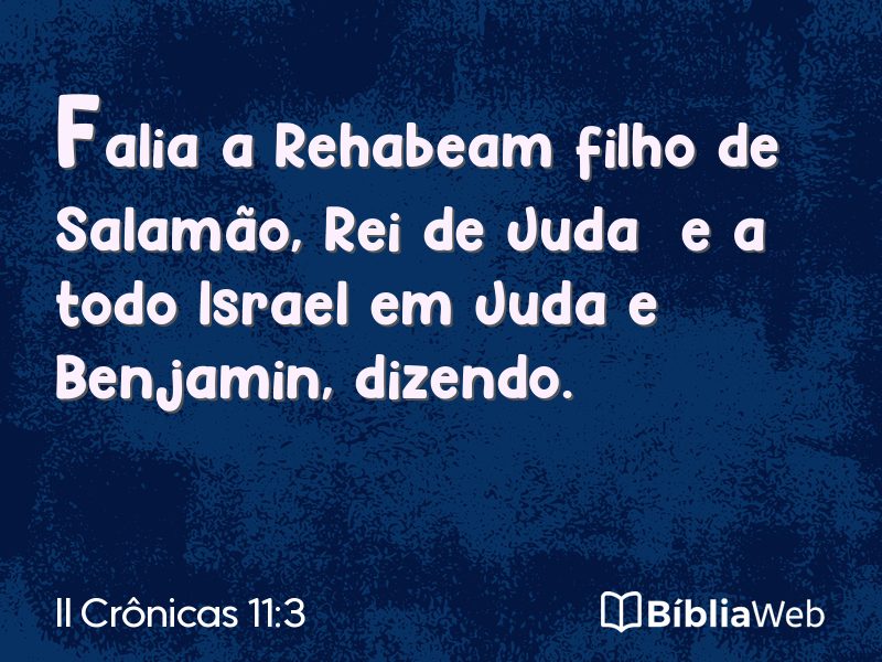 II Crônicas 11:3 em imagem para compartilhar