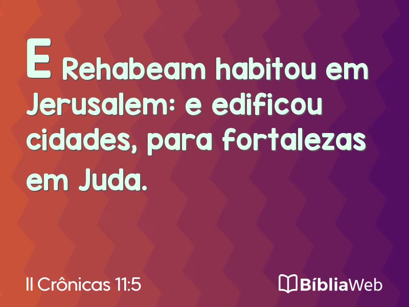 II Crônicas 11:5 em imagem para compartilhar