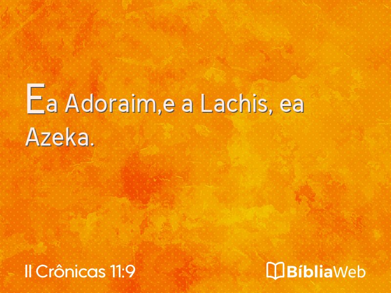 II Crônicas 11:9 em imagem para compartilhar
