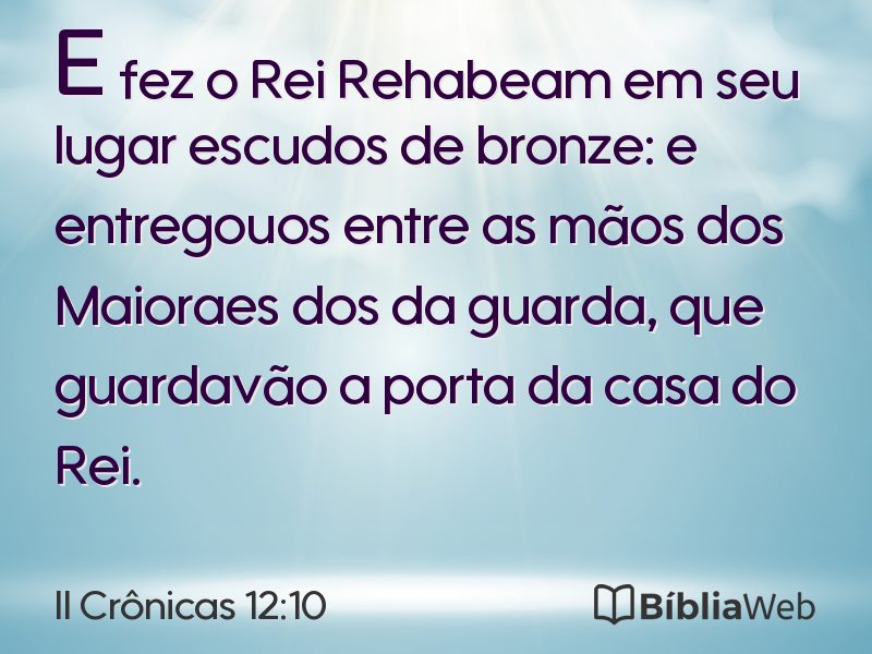 II Crônicas 12:10 em imagem para compartilhar