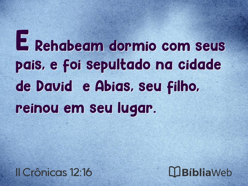 II Crônicas 12:16 em imagem para compartilhar