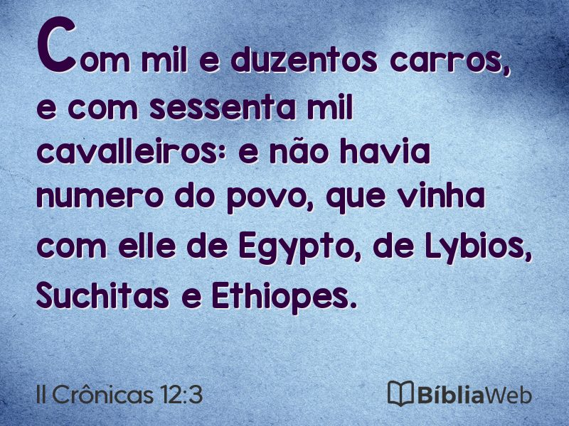 II Crônicas 12:3 em imagem para compartilhar
