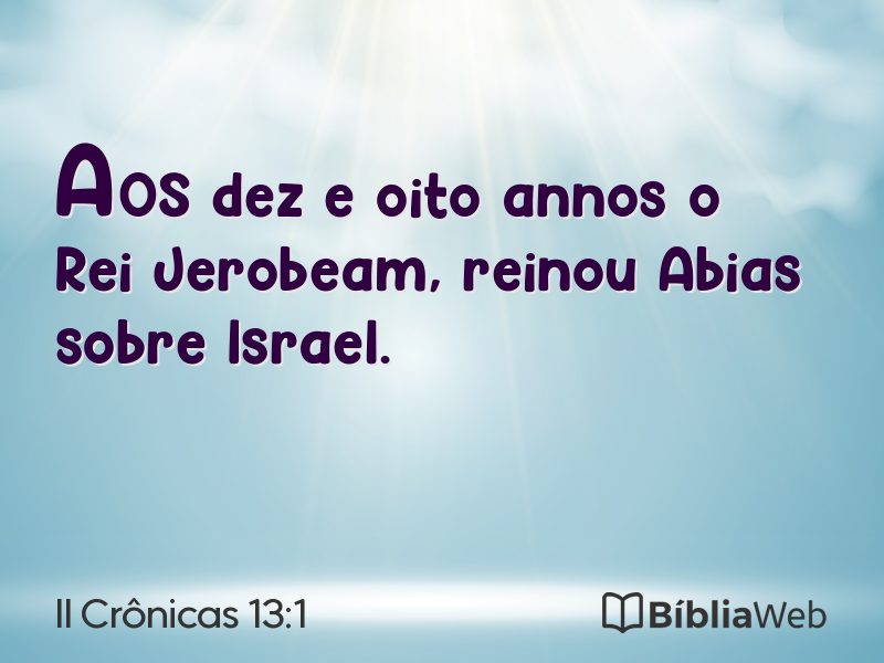 II Crônicas 13:1 em imagem para compartilhar