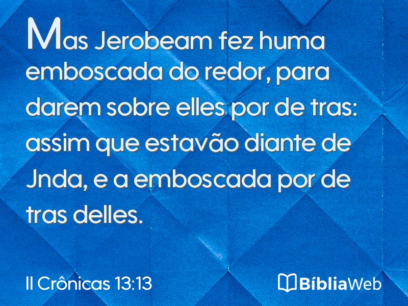 II Crônicas 13:13 em imagem para compartilhar