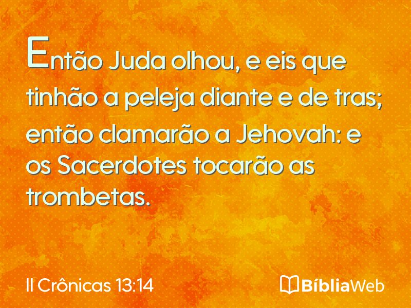 II Crônicas 13:14 em imagem para compartilhar