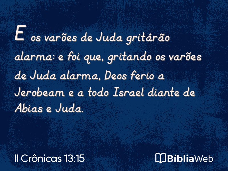 II Crônicas 13:15 em imagem para compartilhar