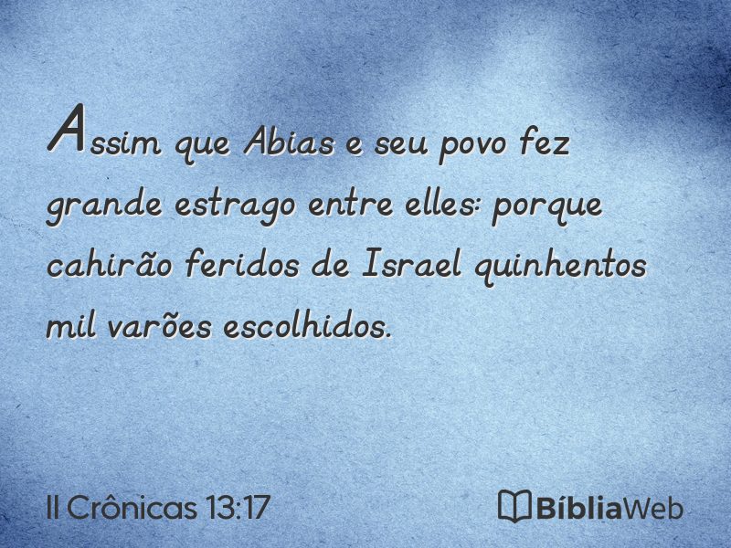 II Crônicas 13:17 em imagem para compartilhar