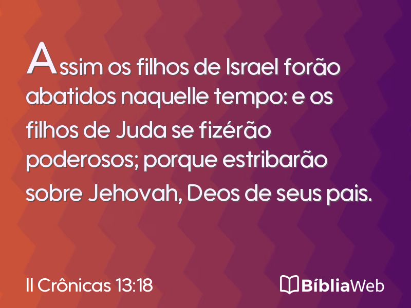 II Crônicas 13:18 em imagem para compartilhar