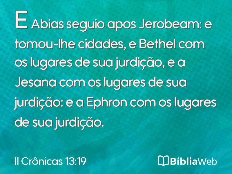 II Crônicas 13:19 em imagem para compartilhar