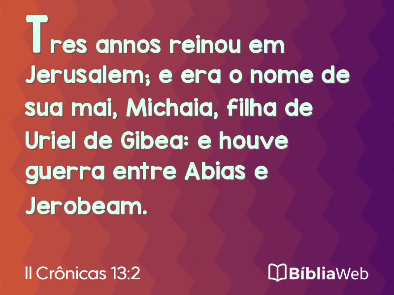 II Crônicas 13:2 em imagem para compartilhar