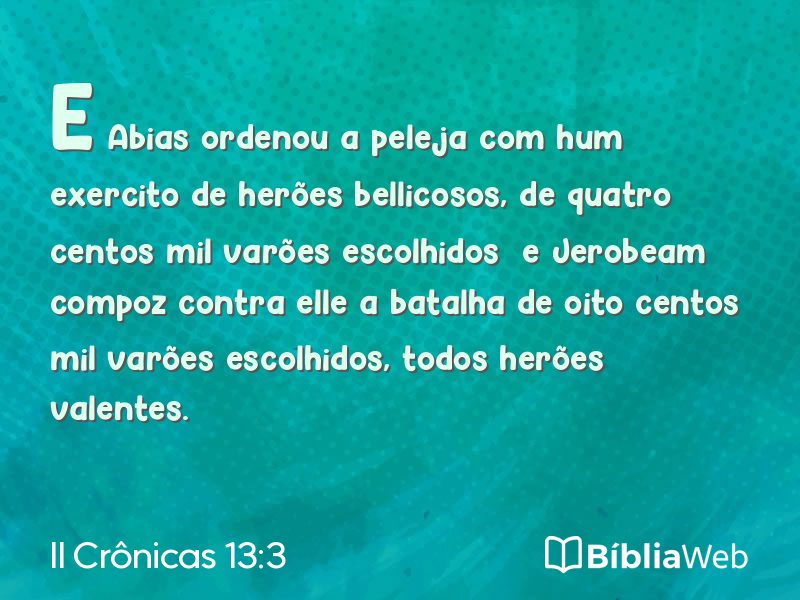 II Crônicas 13:3 em imagem para compartilhar