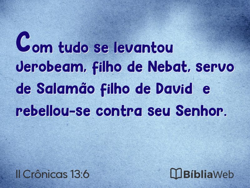 II Crônicas 13:6 em imagem para compartilhar