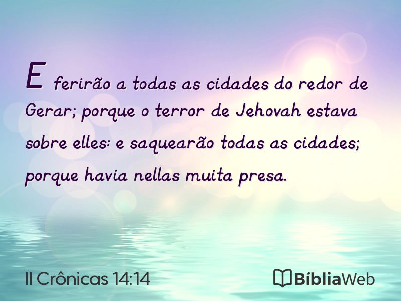II Crônicas 14:14 em imagem para compartilhar