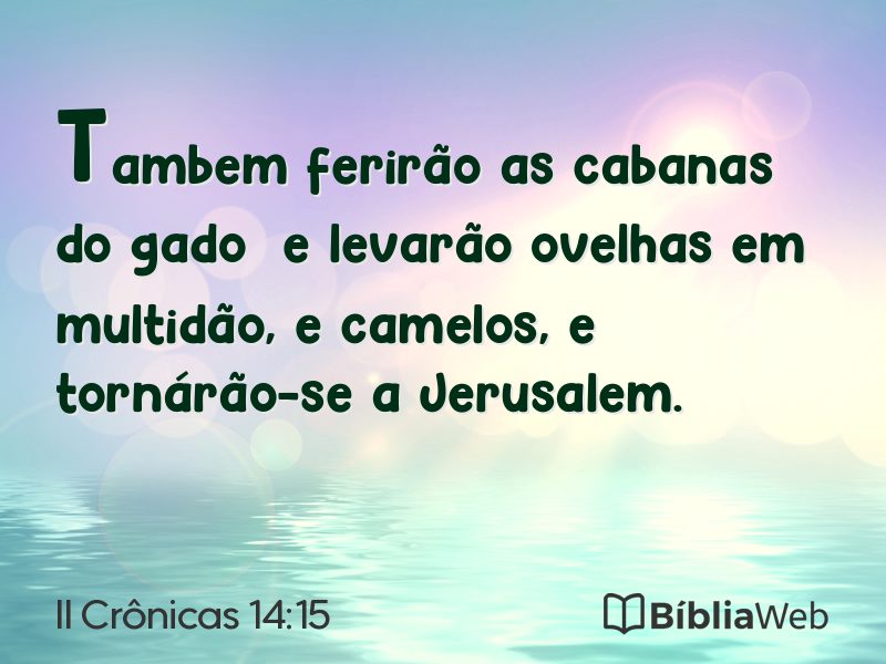II Crônicas 14:15 em imagem para compartilhar