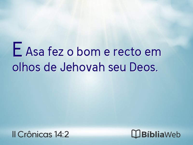 II Crônicas 14:2 em imagem para compartilhar