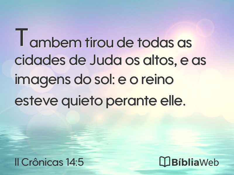 II Crônicas 14:5 em imagem para compartilhar