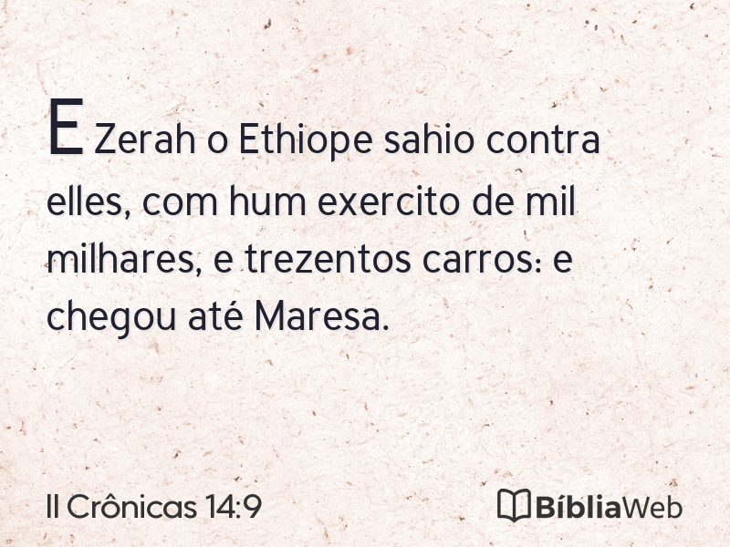 II Crônicas 14:9 em imagem para compartilhar
