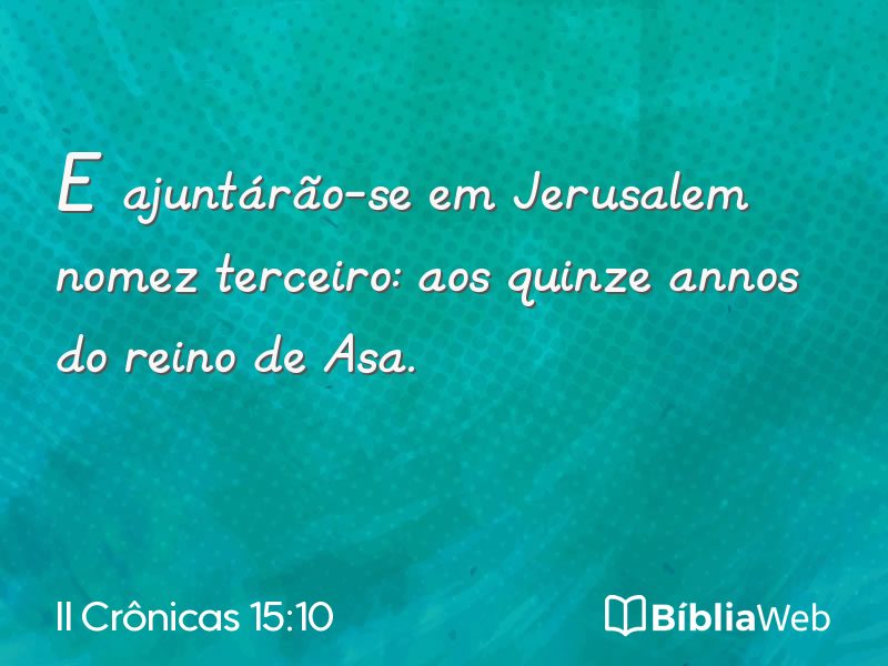 II Crônicas 15:10 em imagem para compartilhar