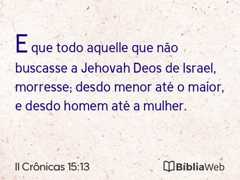 II Crônicas 15:13 em imagem para compartilhar
