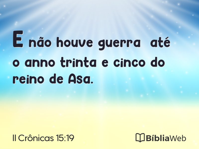 II Crônicas 15:19 em imagem para compartilhar