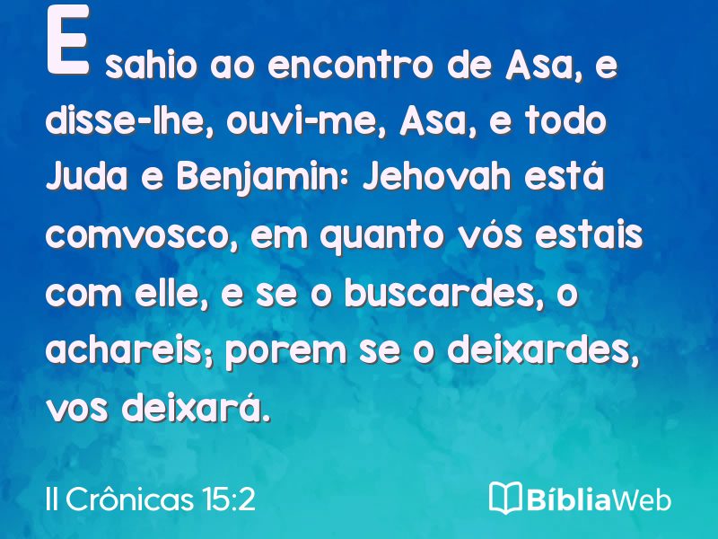 II Crônicas 15:2 em imagem para compartilhar