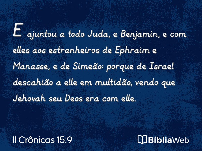 II Crônicas 15:9 em imagem para compartilhar