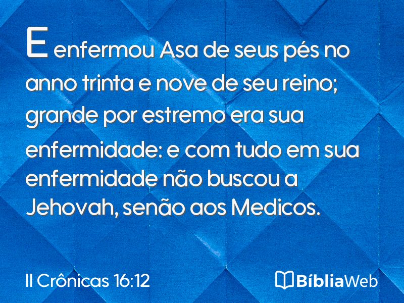 II Crônicas 16:12 em imagem para compartilhar