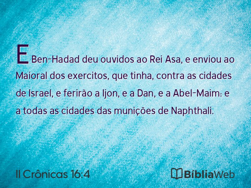 II Crônicas 16:4 em imagem para compartilhar